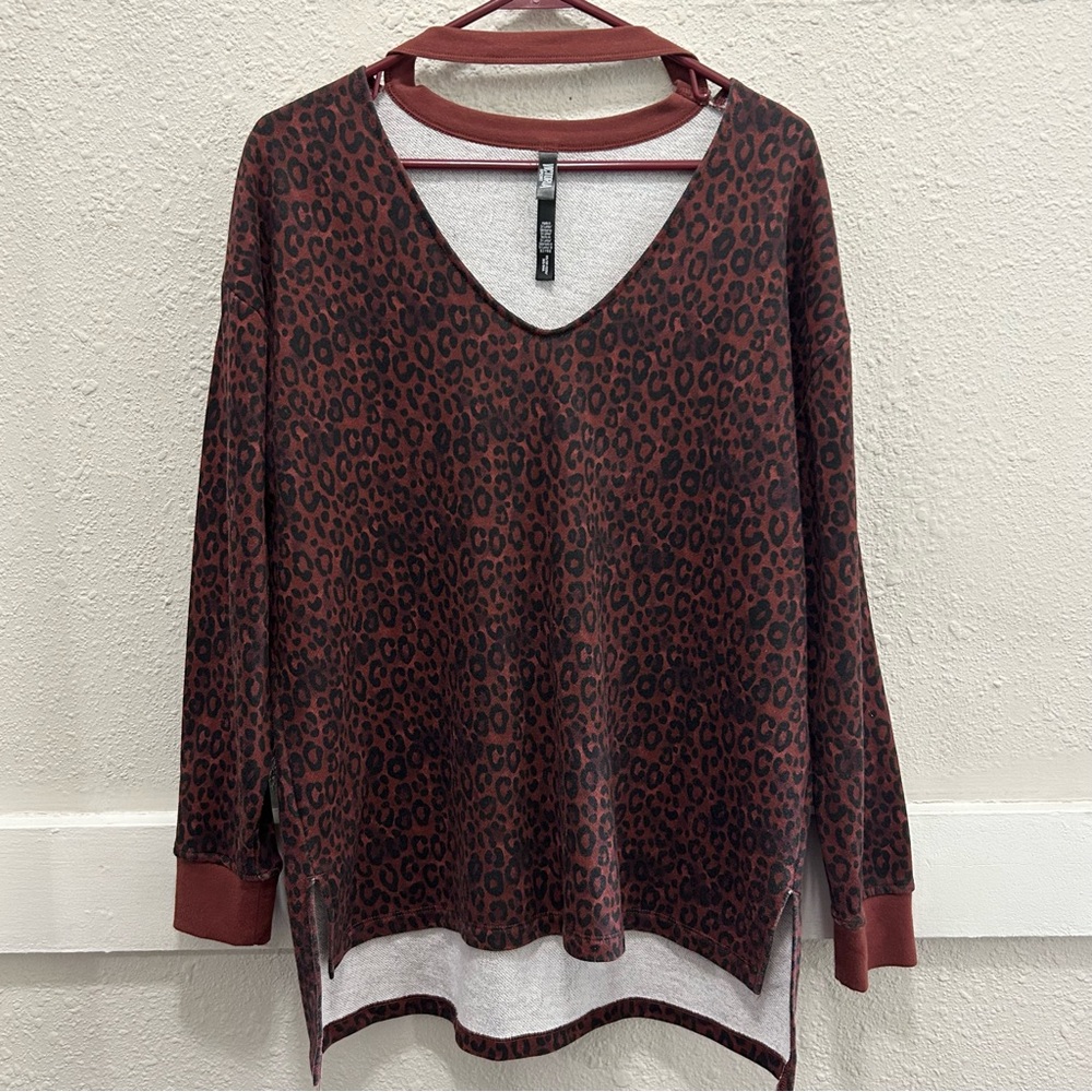 Victoria's Secret Sport Animal Print Choker Oversized Sweatshirt XS